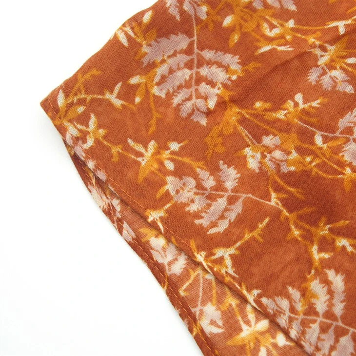 Red Floral Scarves For Women